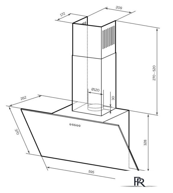 Кухонная вытяжка LEX Moza 600 R1 (белый) - Изображение №4 — Интернет-магазин ПроЗаказ