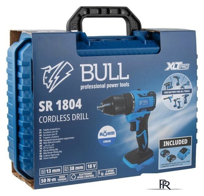 Дрель-шуруповерт Bull SR 1804 2329057 (с 2-мя АКБ, кейс) - Изображение №12 — Интернет-магазин ПроЗаказ