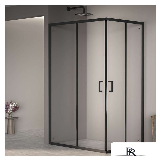 Душевой уголок RGW PA-040B 3508104082-14 80x120 (черный/прозрачное стекло) - Изображение №1 — Интернет-магазин ПроЗаказ