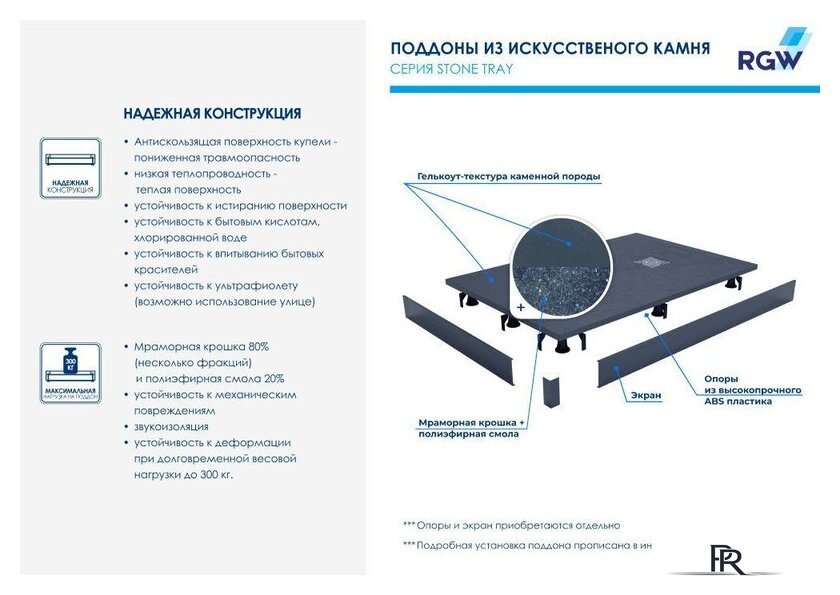 Душевой поддон RGW ST-0127G 16152712-02 70x120 - Изображение №6 — Интернет-магазин ПроЗаказ