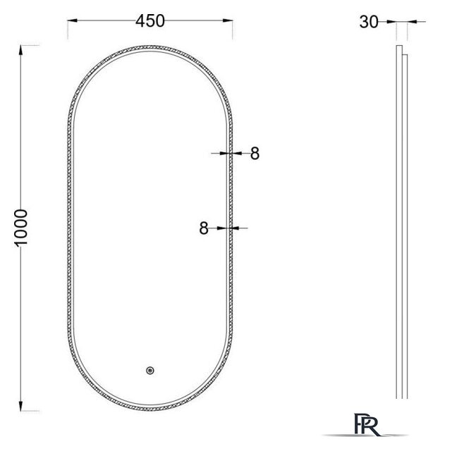  Roxen Зеркало Grown 510200-100B 45x100 - Изображение №6 — Интернет-магазин ПроЗаказ