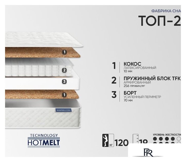 Матрас Фабрика сна Топ-2 160x200 - Изображение №2 — Интернет-магазин ПроЗаказ