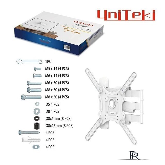 Кронштейн для телевизора UniTeki FML40W (белый) - Изображение №7 — Интернет-магазин ПроЗаказ