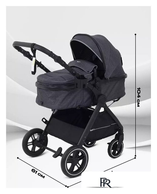 Универсальная коляска Rant Basic Roller RA161 (2 в 1, grey) - Изображение №3 — Интернет-магазин ПроЗаказ