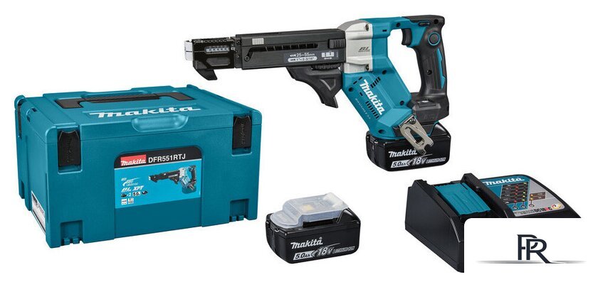 Шуруповерт для гипсокартона Makita DFR551RTJ (с 2-мя АКБ, кейс) - Изображение №1 — Интернет-магазин ПроЗаказ