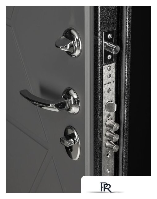 Металлическая дверь Guard Термо MG75 97х205 правая (черное серебро/серый) - Изображение №5 — Интернет-магазин ПроЗаказ