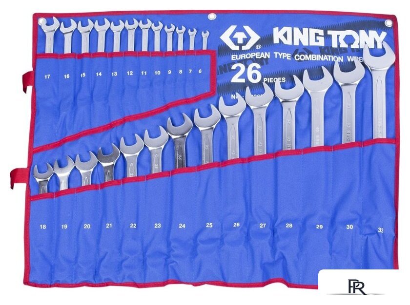 Набор ключей King Tony 1226MRN (26 предметов) - Изображение №1 — Интернет-магазин ПроЗаказ