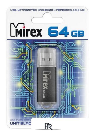 USB Flash Mirex UNIT BLACK 64GB (13600-FMUUND64) - Изображение №2 — Интернет-магазин ПроЗаказ