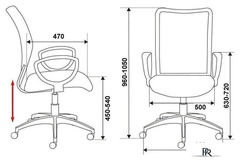 Офисное кресло Бюрократ CH-599AXSN (черный TW-01/черный TW-11) - Изображение №6 — Интернет-магазин ПроЗаказ