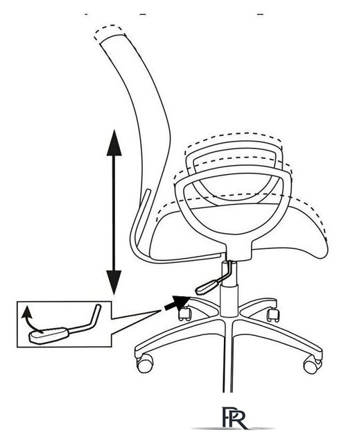 Офисное кресло Бюрократ CH-599AXSN (черный TW-01/черный TW-11) - Изображение №5 — Интернет-магазин ПроЗаказ