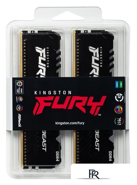 Оперативная память Kingston FURY Beast RGB 2x8GB DDR4 PC4-25600 KF432C16BBAK2/16 - Изображение №6 — Интернет-магазин ПроЗаказ