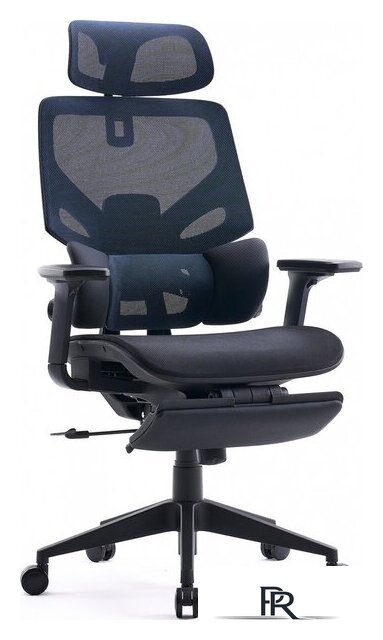 Офисное кресло CACTUS CS-CHR-MC01-BLBK (черный/синий) - Изображение №1 — Интернет-магазин ПроЗаказ