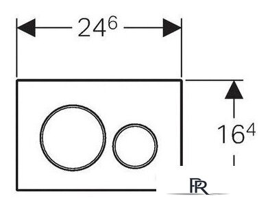 Панель смыва Geberit Sigma 20 115.882.KN.1 (матовый хром/глянцевый хром) - Изображение №2 — Интернет-магазин ПроЗаказ