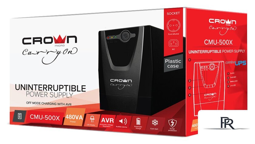 Источник бесперебойного питания CrownMicro CMU-500X - Изображение №3 — Интернет-магазин ПроЗаказ