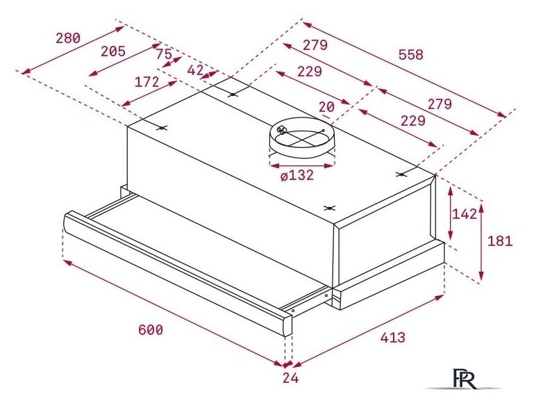 Кухонная вытяжка TEKA TL 6310 (черный) [40474252] - Изображение №2 — Интернет-магазин ПроЗаказ