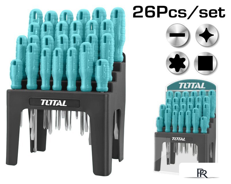 Набор отверток Total THTDC252601 (26 предметов) - Изображение №1 — Интернет-магазин ПроЗаказ
