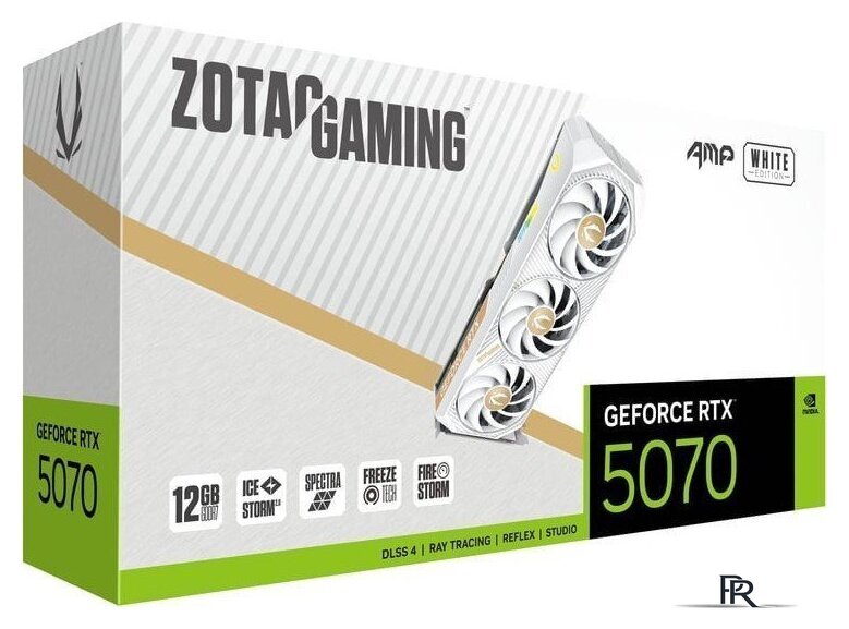 Видеокарта ZOTAC Gaming GeForce RTX 5070 AMP White Edition ZT-B50700FQ-10P - Изображение №7 — Интернет-магазин ПроЗаказ