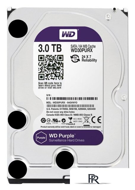 Жесткий диск WD Purple 3TB [WD30PURZ] - Изображение №1 — Интернет-магазин ПроЗаказ