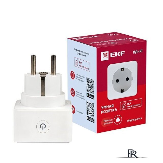 Умная розетка EKF Сonnect Wi-Fi (белый) - Изображение №2 — Интернет-магазин ПроЗаказ