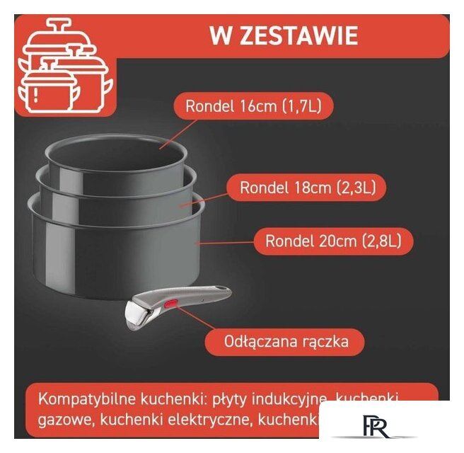 Набор кастрюль Tefal Ingenio Renew L2609402 - Изображение №4 — Интернет-магазин ПроЗаказ