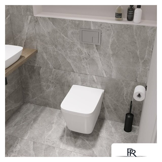 Унитаз подвесной Lauter Square 214903 + GROHE Rapid SL 38721001 + GROHE 37131000 (овальная, хром) - Изображение №12 — Интернет-магазин ПроЗаказ
