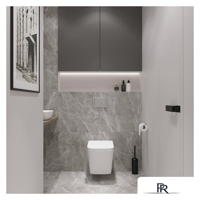 Унитаз подвесной Lauter Square 214903 + GROHE Rapid SL 38721001 + GROHE 37131000 (овальная, хром) - Изображение №15 — Интернет-магазин ПроЗаказ