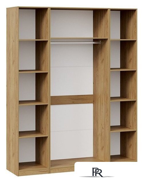 Шкаф распашной Трия Хилтон комбинированный с 4-мя дверями (дуб крафт золотой/графит матовый) - Изображение №2 — Интернет-магазин ПроЗаказ