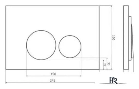 Панель смыва Axus 097IC Slim (хром) - Изображение №2 — Интернет-магазин ПроЗаказ