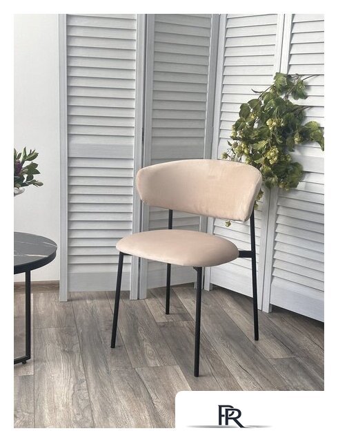 Стул M-City Леонардо 455M05727 (H-06 бежевый велюр/черный) - Изображение №2 — Интернет-магазин ПроЗаказ