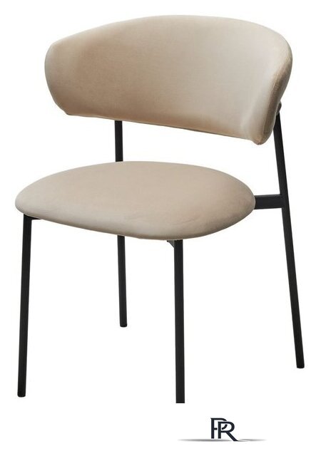 Стул M-City Леонардо 455M05727 (H-06 бежевый велюр/черный) - Изображение №1 — Интернет-магазин ПроЗаказ