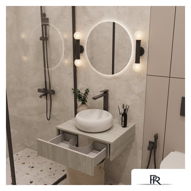  ЗОВ Тумба под умывальник Токио Премиум 60 TP60ELSPTOC2 (вяз либерти серебряный) - Изображение №7 — Интернет-магазин ПроЗаказ