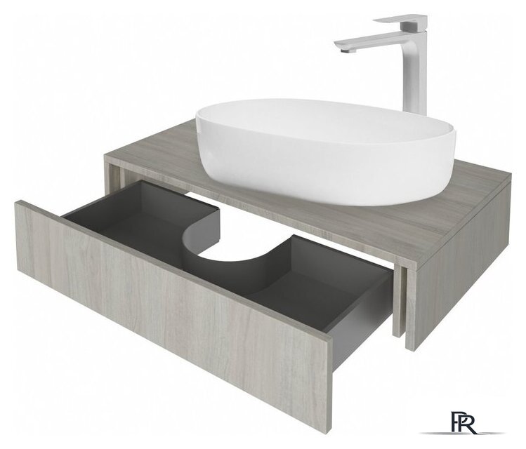  ЗОВ Тумба под умывальник Токио Премиум 60 TP60ELSPTOC2 (вяз либерти серебряный) - Изображение №2 — Интернет-магазин ПроЗаказ