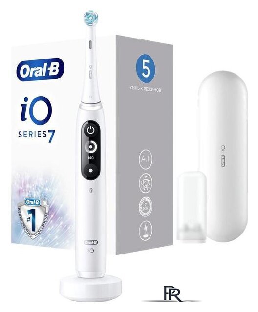Электрическая зубная щетка Oral-B iO 7 (белый) - Изображение №1 — Интернет-магазин ПроЗаказ