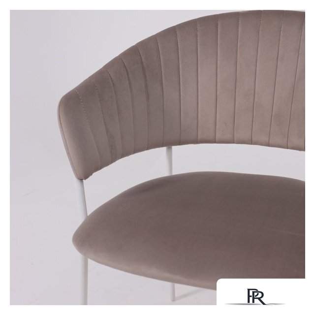 Стул с подлокотниками Алвест AV 433 (светло-коричневый бархат H-61/белый) - Изображение №11 — Интернет-магазин ПроЗаказ