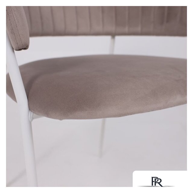 Стул с подлокотниками Алвест AV 433 (светло-коричневый бархат H-61/белый) - Изображение №10 — Интернет-магазин ПроЗаказ