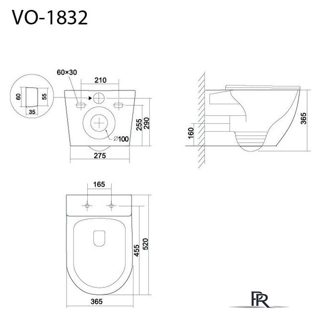 Унитаз подвесной Triton Pro Tornado Verso TR-VO-1832 - Изображение №11 — Интернет-магазин ПроЗаказ