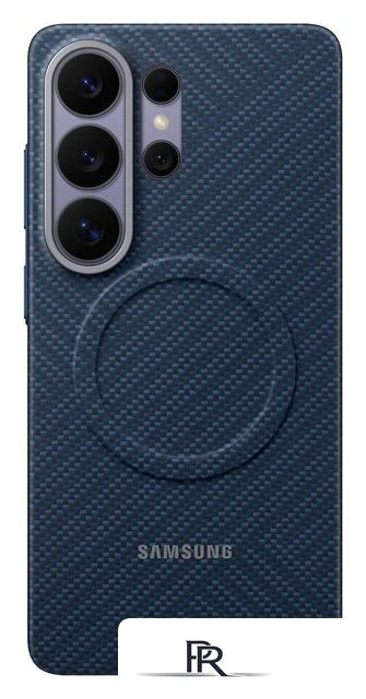 Чехол для телефона Samsung Carbon Magnet Case для Samsung Galaxy S26 Ultra (темно-синий) - Изображение №3 — Интернет-магазин ПроЗаказ