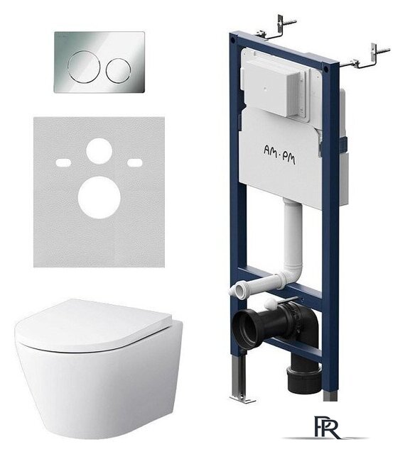 Унитаз подвесной AM.PM Prime Fit IS90151.741701 (с кнопкой смыва) - Изображение №1 — Интернет-магазин ПроЗаказ