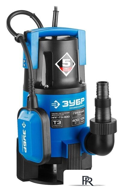 Дренажный насос Зубр НПГ-Т3-400 - Изображение №3 — Интернет-магазин ПроЗаказ
