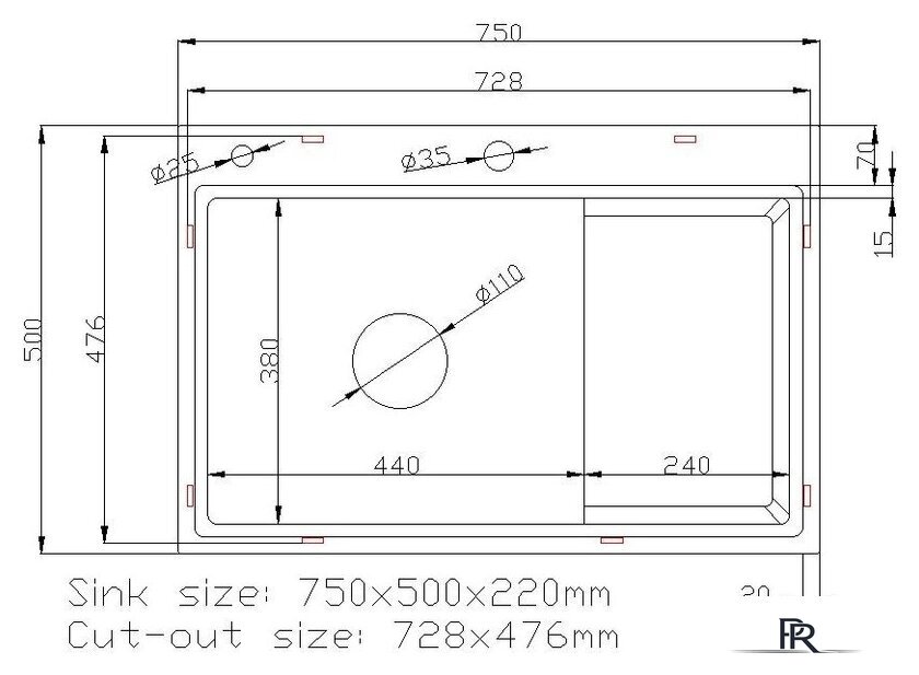 Кухонная мойка Stellar S7550NB-TU-L (нано черный, с доской) - Изображение №14 — Интернет-магазин ПроЗаказ