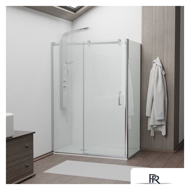 Душевой уголок RGW TO-44 (TO-14 + Z-050-2) 02074460-11 160x100 (хром/прозрачное стекло) - Изображение №1 — Интернет-магазин ПроЗаказ