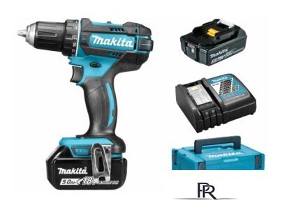 Дрель-шуруповерт Makita DDF482RTJ (с 2-мя АКБ, кейс) - Изображение №1 — Интернет-магазин ПроЗаказ