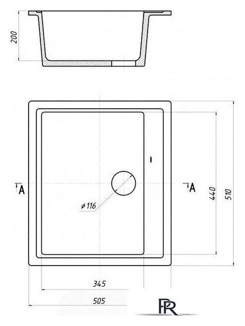 Кухонная мойка Saniteco Terra (графит) - Изображение №10 — Интернет-магазин ПроЗаказ
