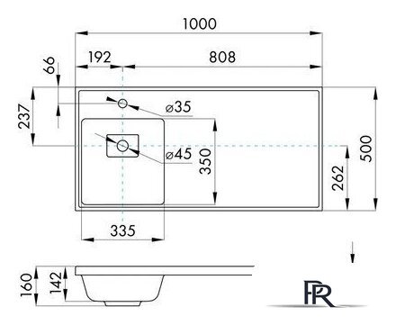 Умывальник Акватон Лайн 100 1A72853KLF01L - Изображение №4 — Интернет-магазин ПроЗаказ