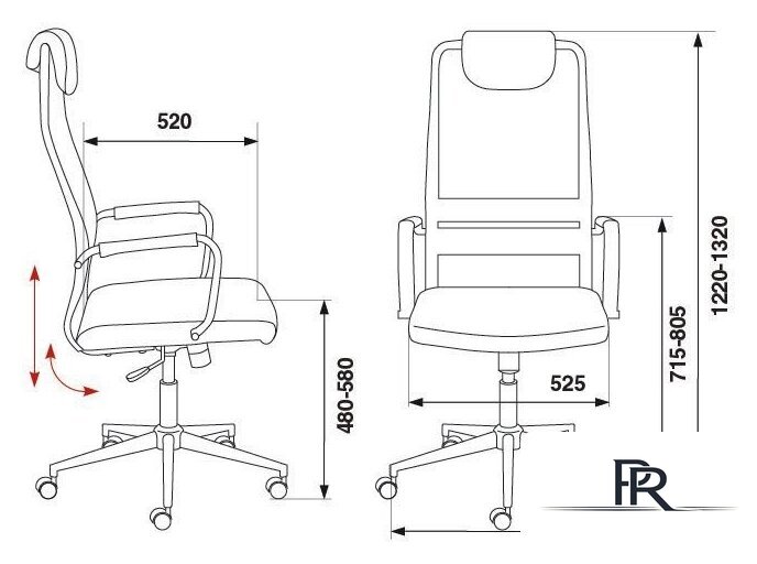 Офисное кресло Бюрократ KB-9N (серый) - Изображение №6 — Интернет-магазин ПроЗаказ