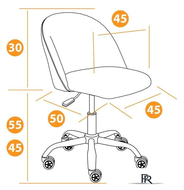 Офисное кресло TetChair Melody (флок, молочный) - Изображение №10 — Интернет-магазин ПроЗаказ