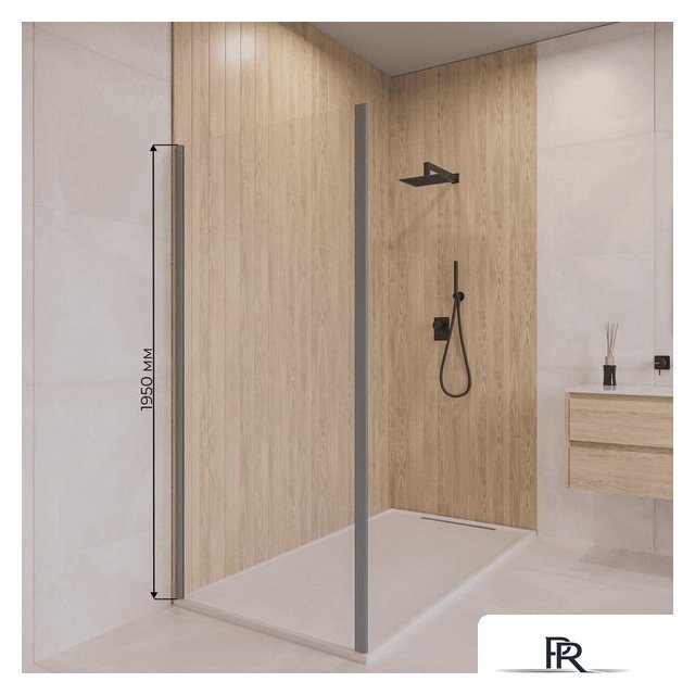 Душевая стенка RGW Z-050-2Gr 352205208-110 (серый/прозрачное стекло) - Изображение №2 — Интернет-магазин ПроЗаказ