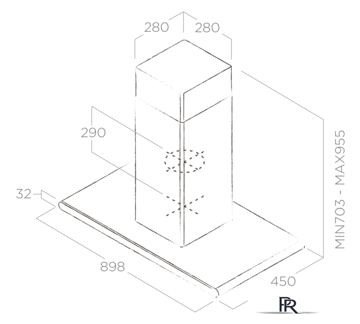 Кухонная вытяжка Elica Galaxy Island WHIX/A/90X45 PRF0019192B - Изображение №3 — Интернет-магазин ПроЗаказ