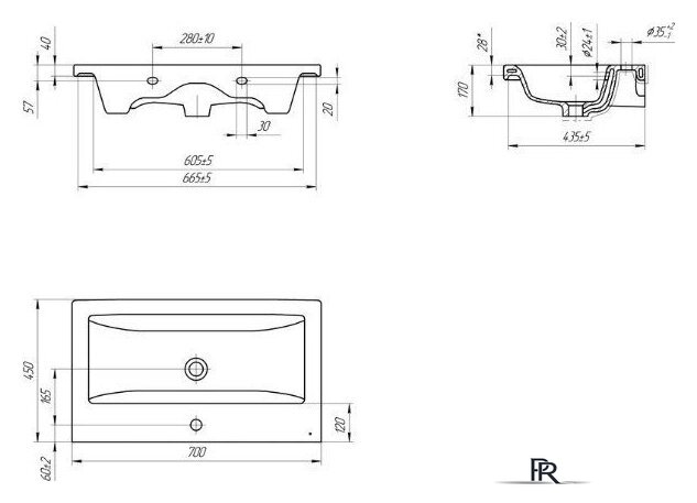 Умывальник Cersanit Como 70 S-UM-COM70/1-w + 63039 - Изображение №2 — Интернет-магазин ПроЗаказ