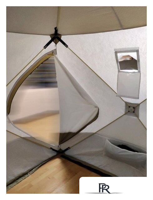 Палатка для зимней рыбалки Следопыт КУБ 5 Premium (белый/оливковый) - Изображение №2 — Интернет-магазин ПроЗаказ